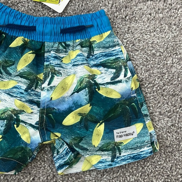 NWT The Original Flap Happy Infant Toddler Boys Swim Trunks - Size 18M - Picture 2 of 5